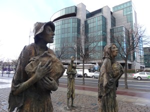The Famine Memorial on the shore of the River Liffey in Dublin.  Take a few moments to remember. 