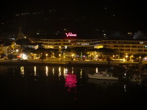 We left Papeete at 10 pm one hot, sticky February night. 