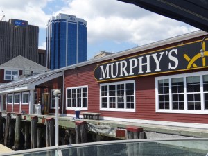 We boarded our neighbor's boat on the Halifax waterfront. 
