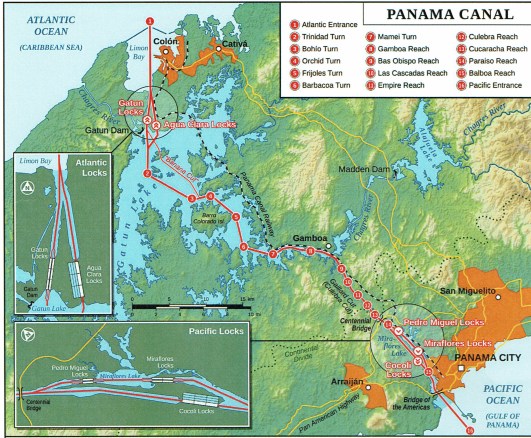 Panama Canal Map cropped